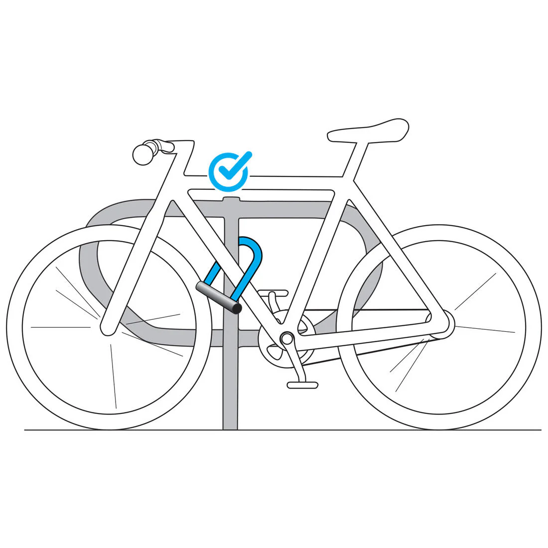 Antivol velo U 500 gris - Image 7