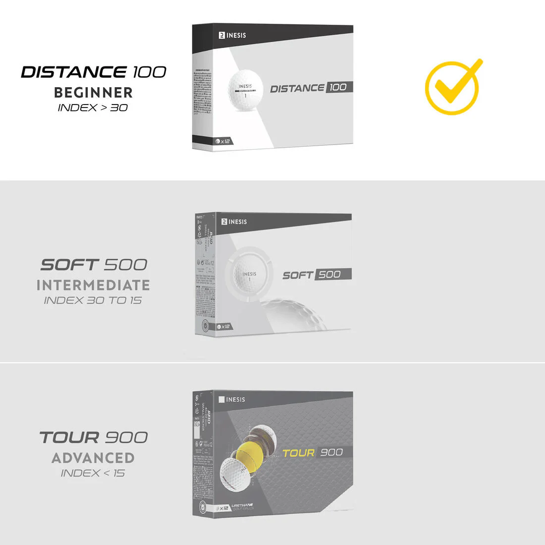 Balles golf x12 - INESIS Distance 100 - Image 10