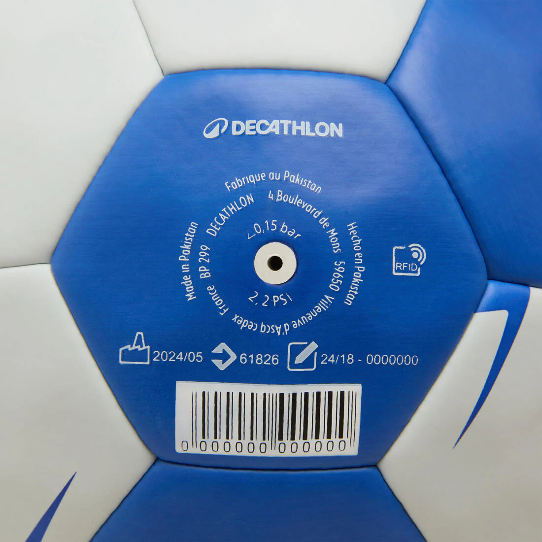 Ballon de handball sans résine taille 2 - Waxfree Ultragrip bleu / blanc - Image 10