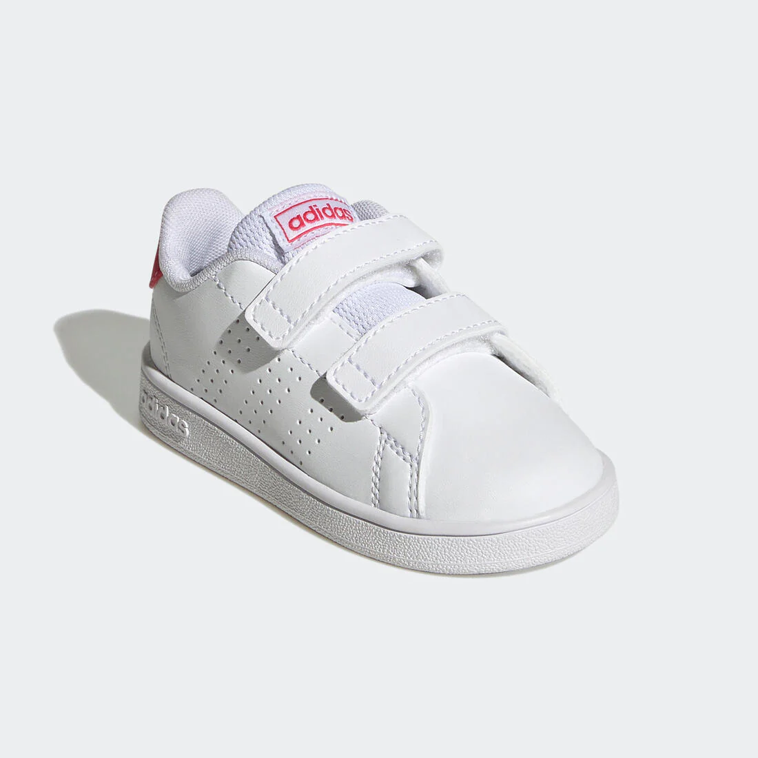 Baskets à scratch bébé - ADIDAS ADVANTAGE blanc/rose - Image 3