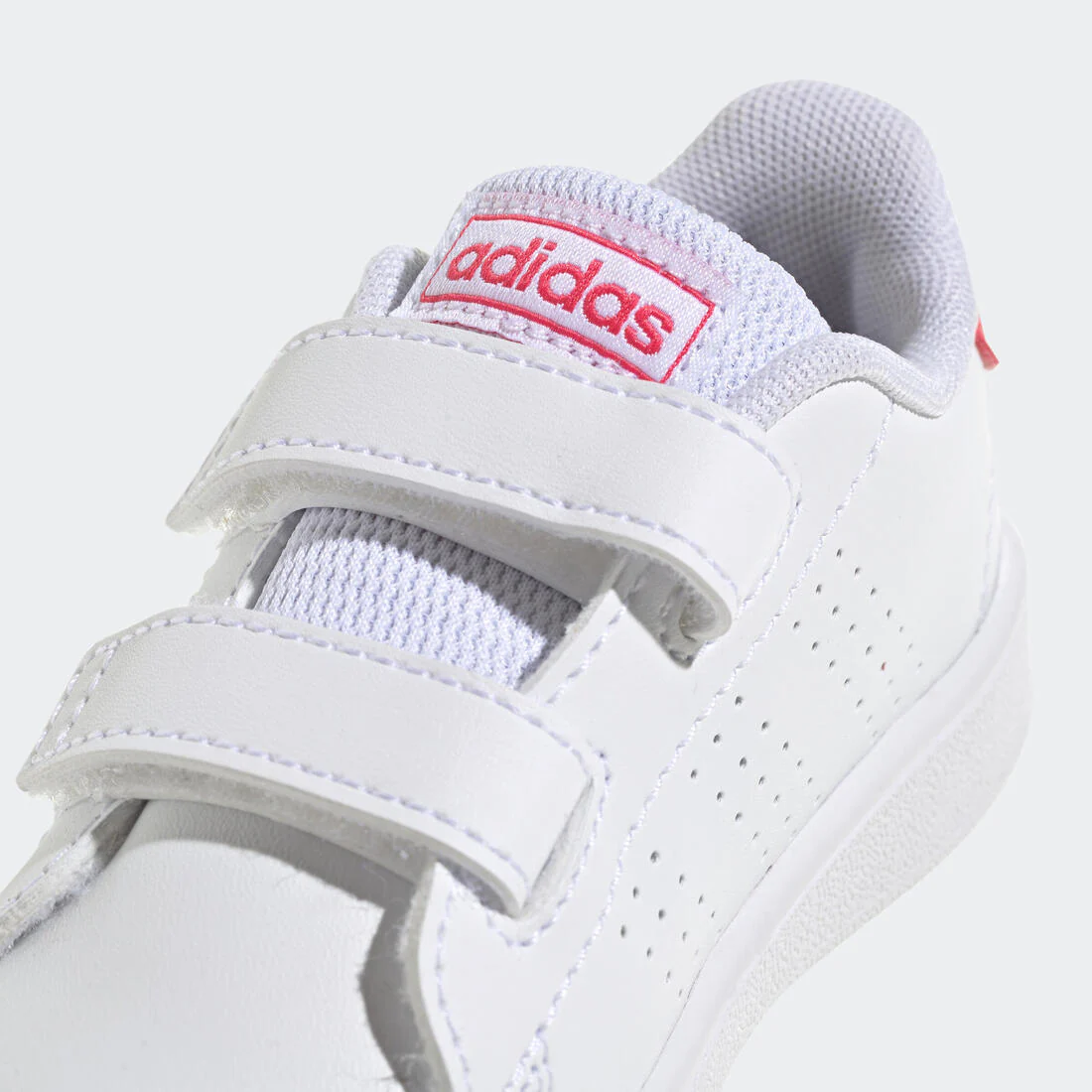 Baskets à scratch bébé - ADIDAS ADVANTAGE blanc/rose - Image 6