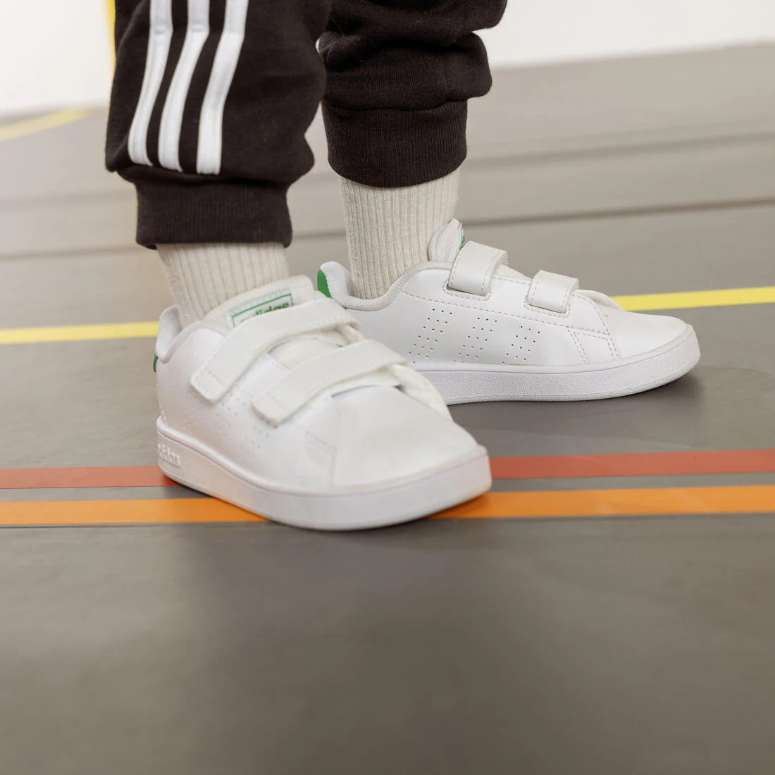 Baskets à scratch bébé - ADIDAS ADVANTAGE blanc/vert - Image 12