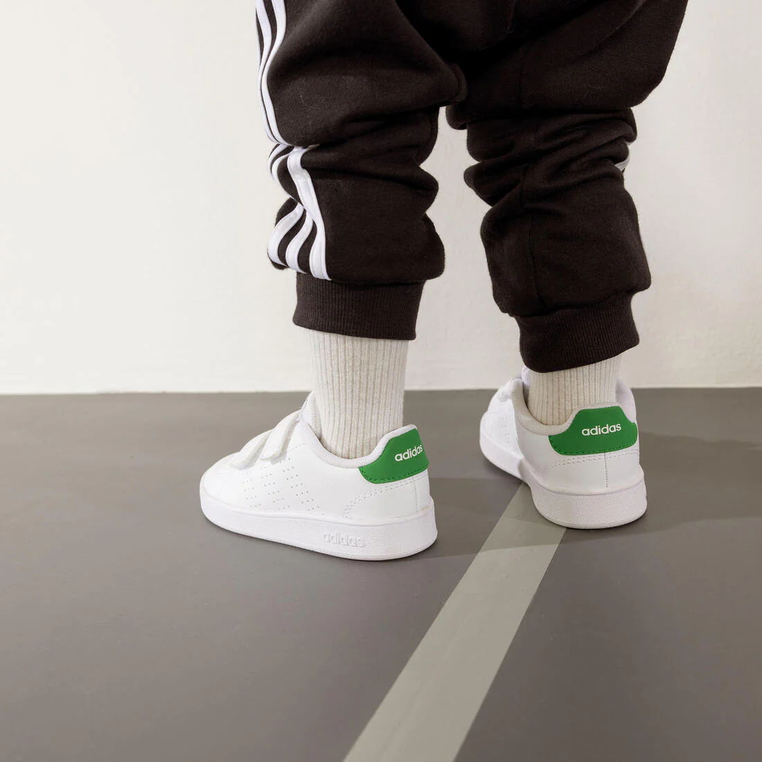 Baskets à scratch bébé - ADIDAS ADVANTAGE blanc/vert - Image 14