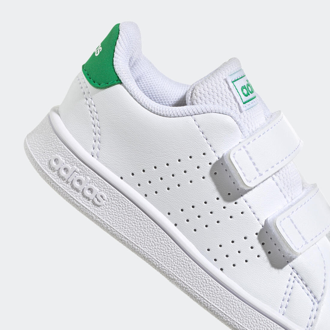 Baskets à scratch bébé - ADIDAS ADVANTAGE blanc/vert - Image 5