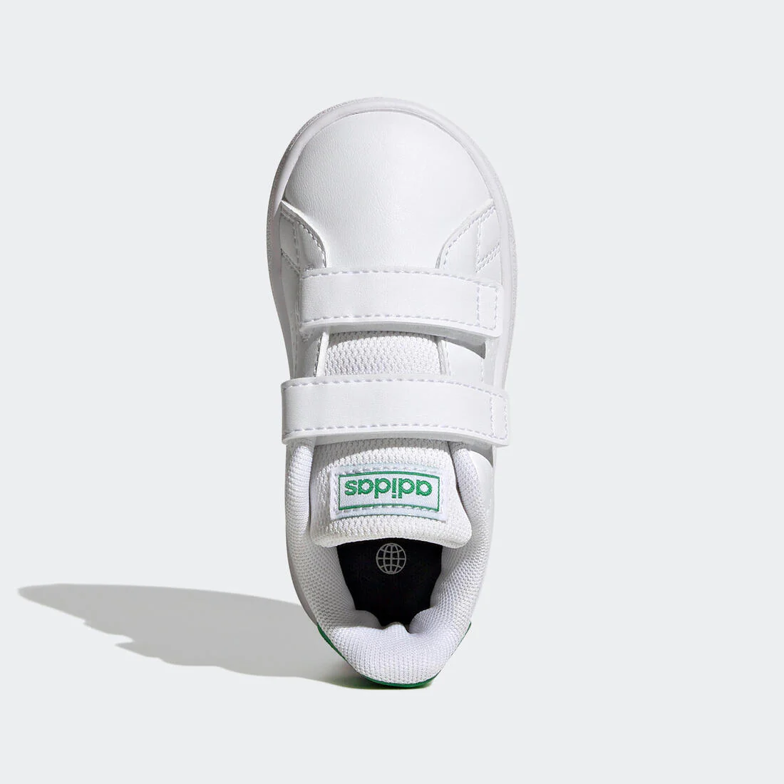 Baskets à scratch bébé - ADIDAS ADVANTAGE blanc/vert - Image 7