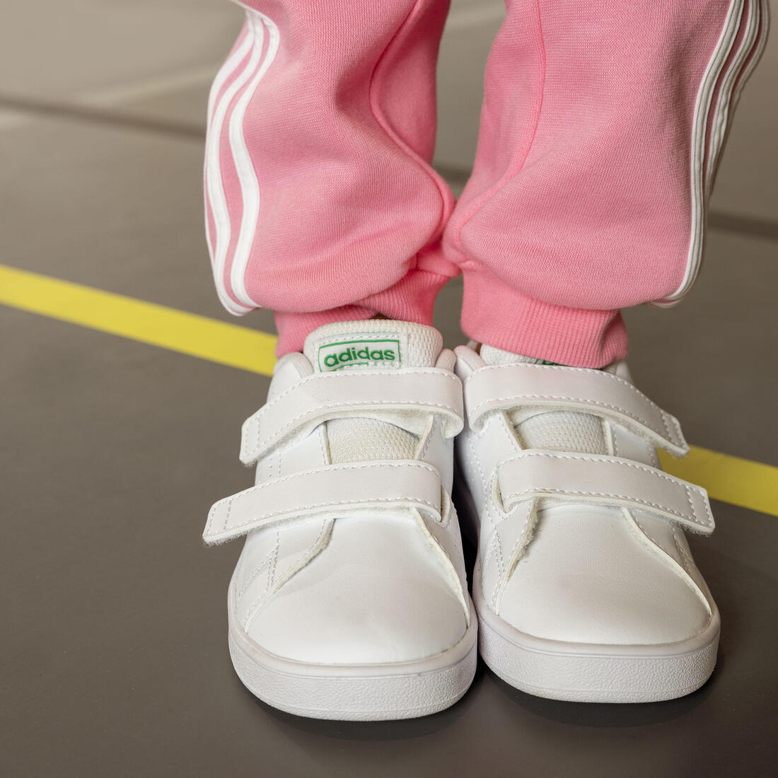 Baskets à scratch bébé - ADIDAS ADVANTAGE blanc/vert - Image 9