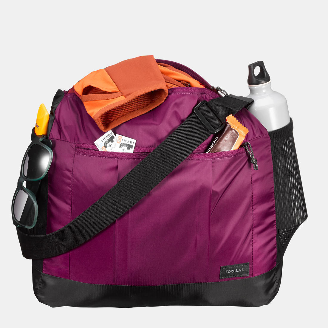 Besace compacte de trek voyage TRAVEL 15L noire - Image 3