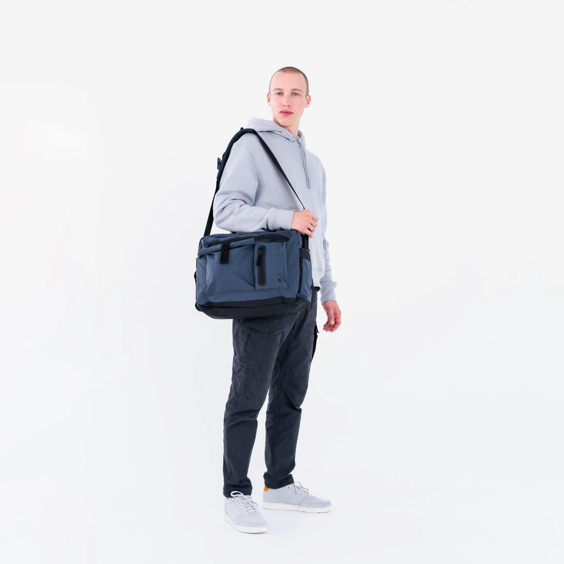 BESACE SAC A DOS - MARCHE URBAINE ACTIV MBLTY - BACKENGER 20L TEXTILE NAVY - Image 4