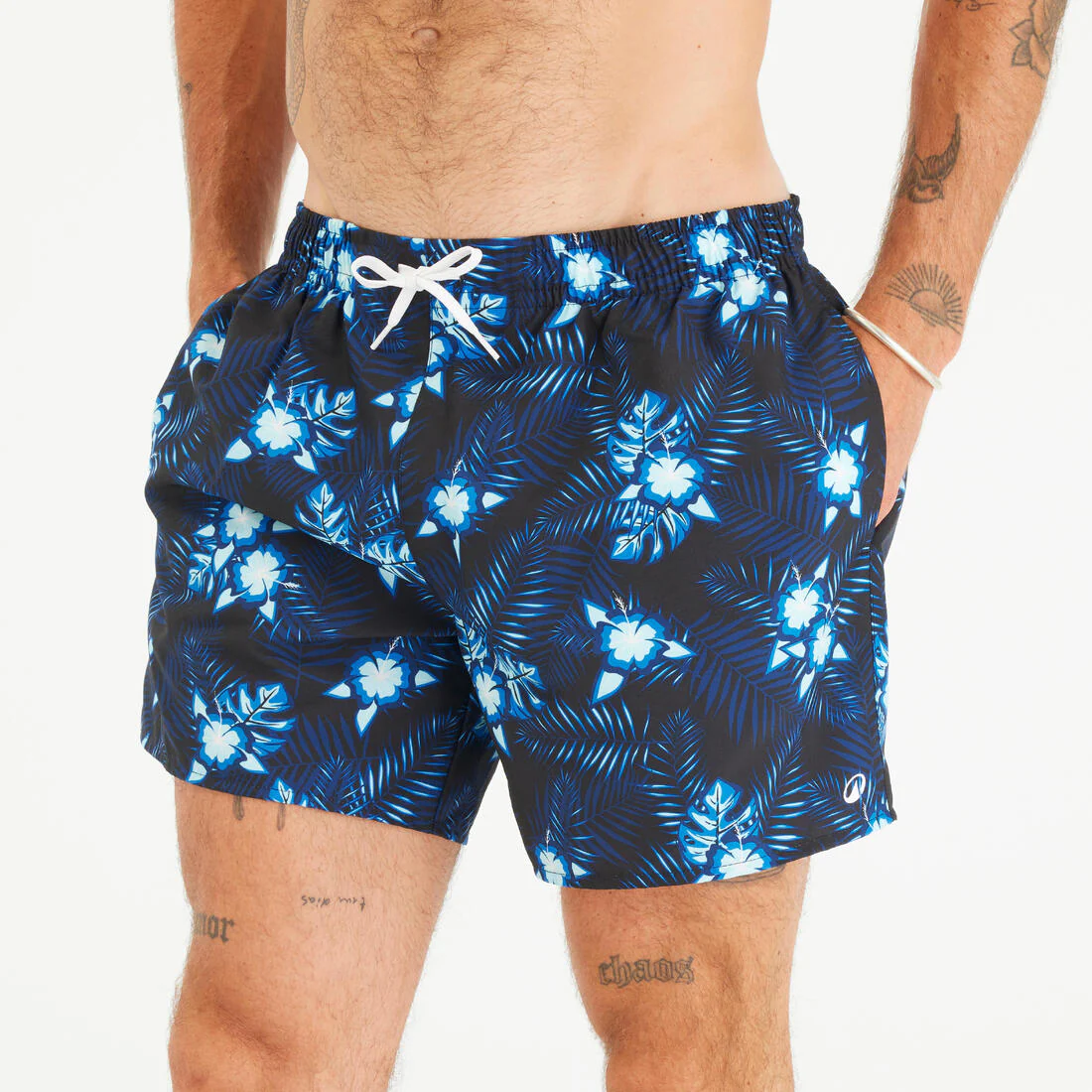 Boardshort surf 100 15" POPSTRIPE BLUE - Image 3