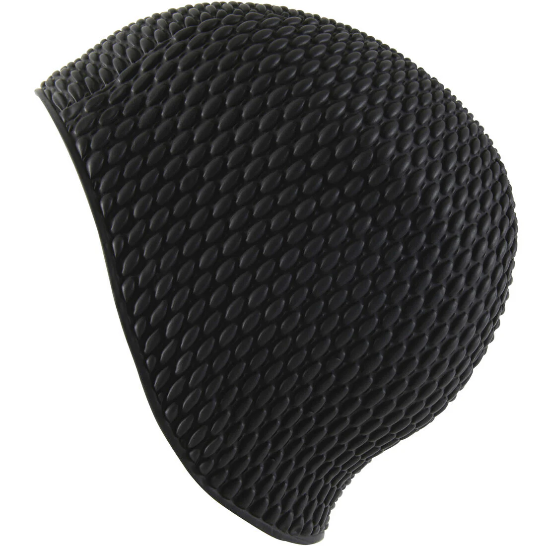 Bonnet de Bain Gaufré en Latex - Taille Unique - Noir - Image 3