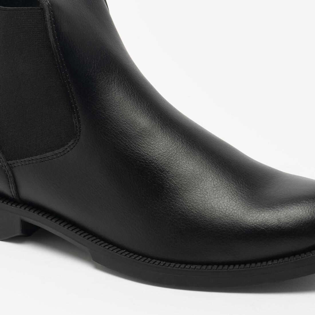 Boots équitation synthétique adulte - 500 noires - Image 3