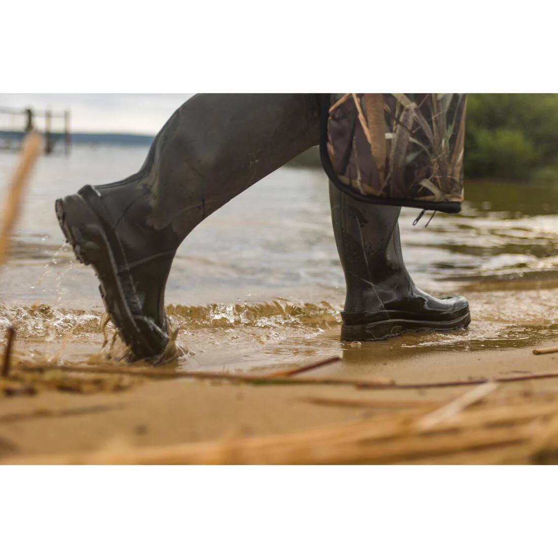 BOTTES CHASSE CAOUTCHOUC HOMME 500 VERTES - Image 13