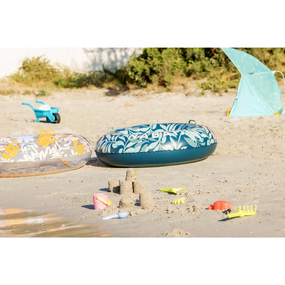 Bouée piscine gonflable imprimée grande taille 92 cm avec poignées - Image 28