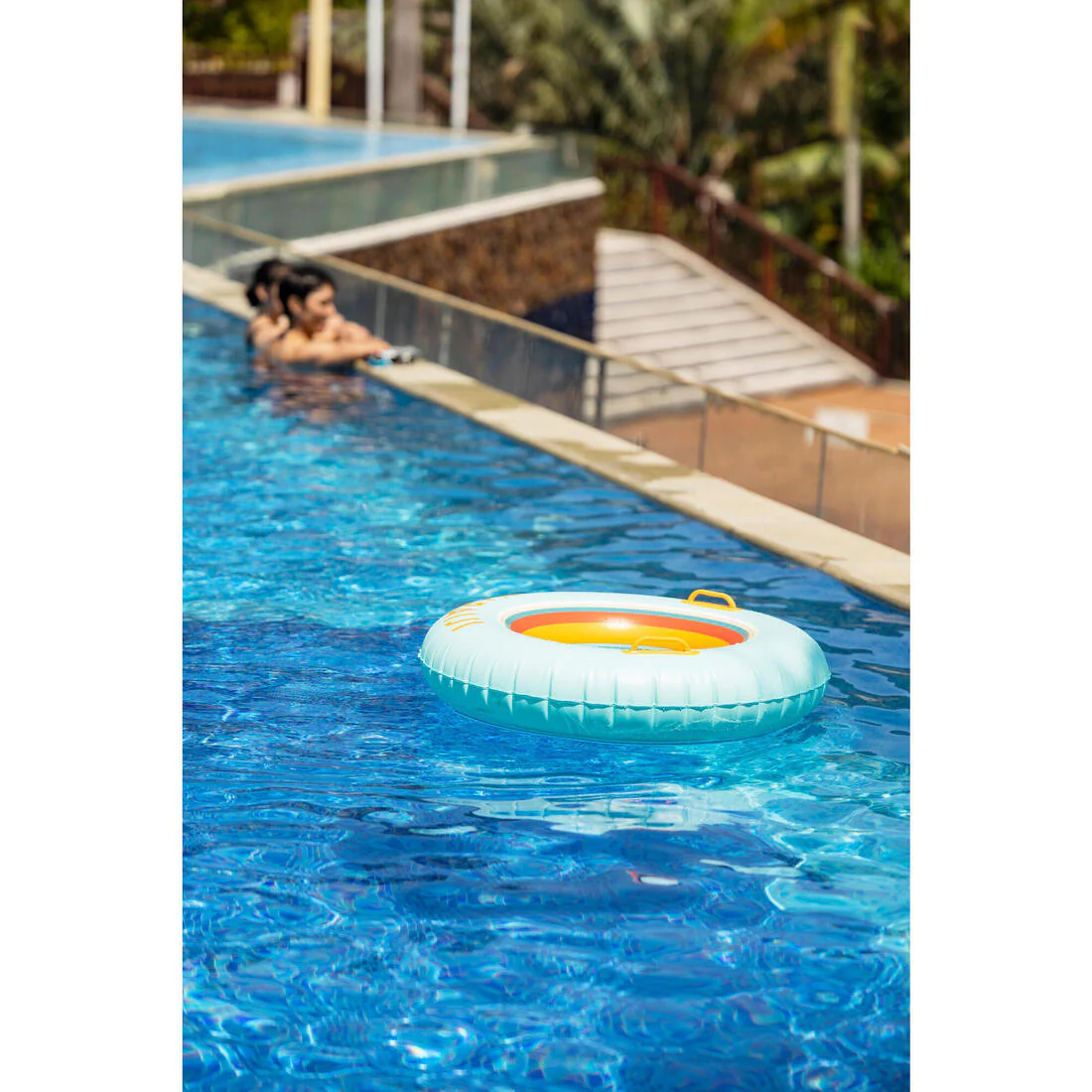 Bouée piscine gonflable imprimée grande taille 92 cm avec poignées - Image 30