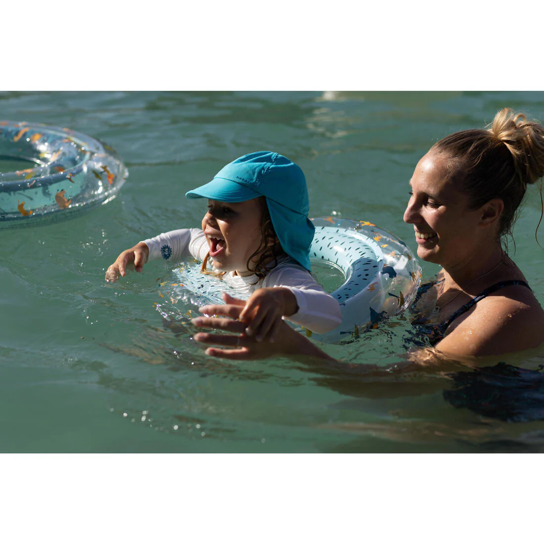 Bouée piscine gonflable transparente 51 cm imprimé savane - Image 30