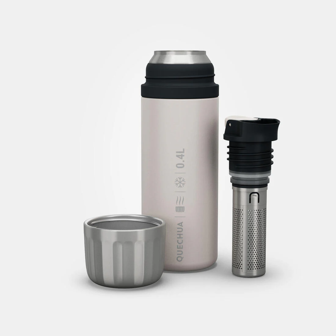 Bouteille inox isotherme avec filtre à thé 0,4L, de randonnée et camping - Image 4