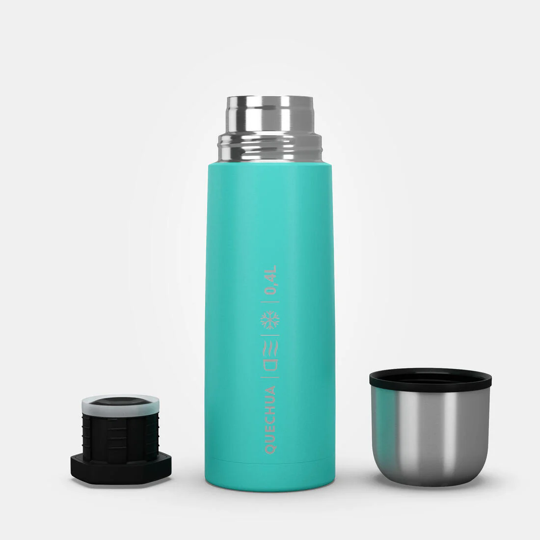 Bouteille isotherme inox 0,4L avec gobelet pour la randonnée - Image 3