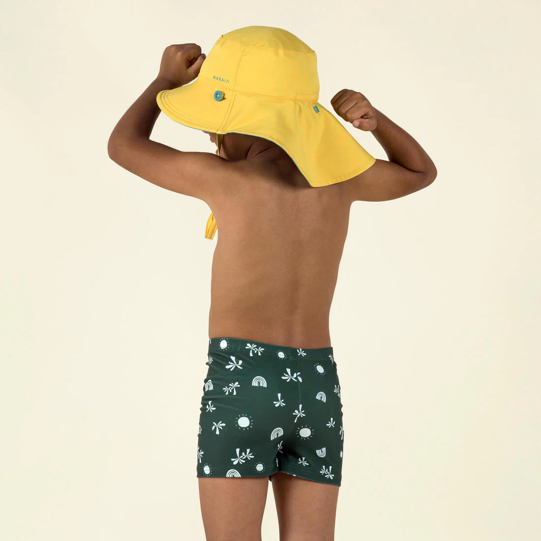 Boxer de bain bébé / enfant bleu imprimé crabes - Image 17