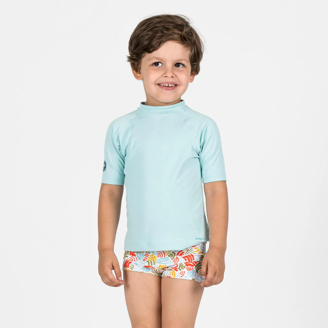 Boxer de bain bébé / enfant bleu imprimé crabes - Image 18