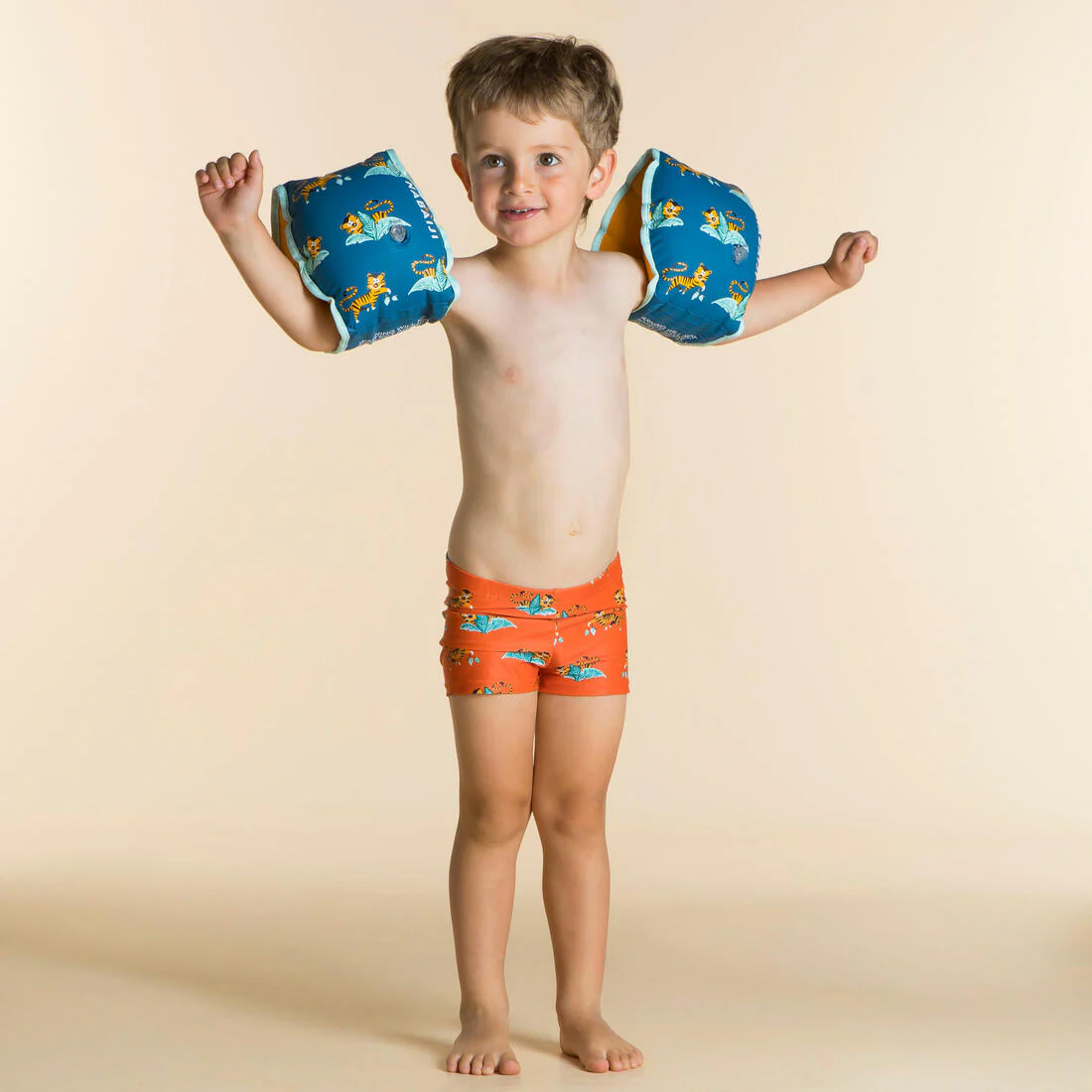Boxer de bain bébé / enfant bleu imprimé crabes - Image 31