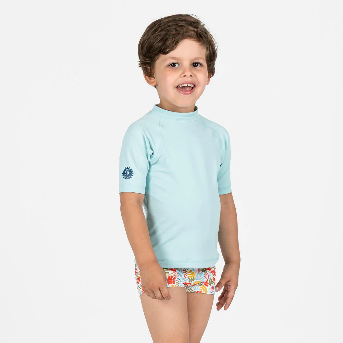 Boxer de bain bébé / enfant bleu imprimé crabes - Image 32