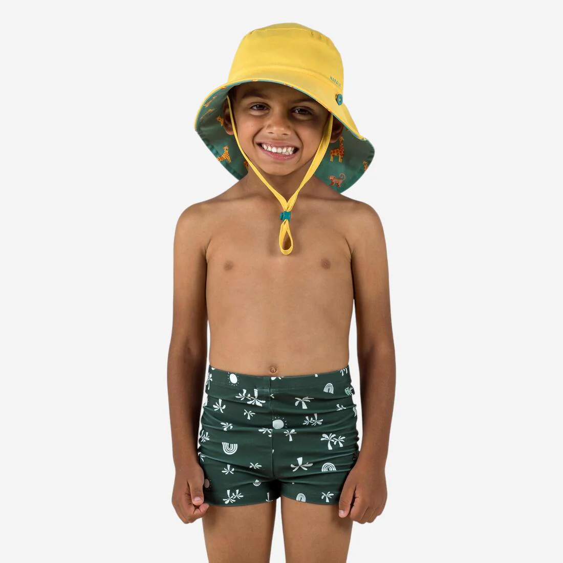 Boxer de bain bébé / enfant bleu imprimé crabes - Image 5