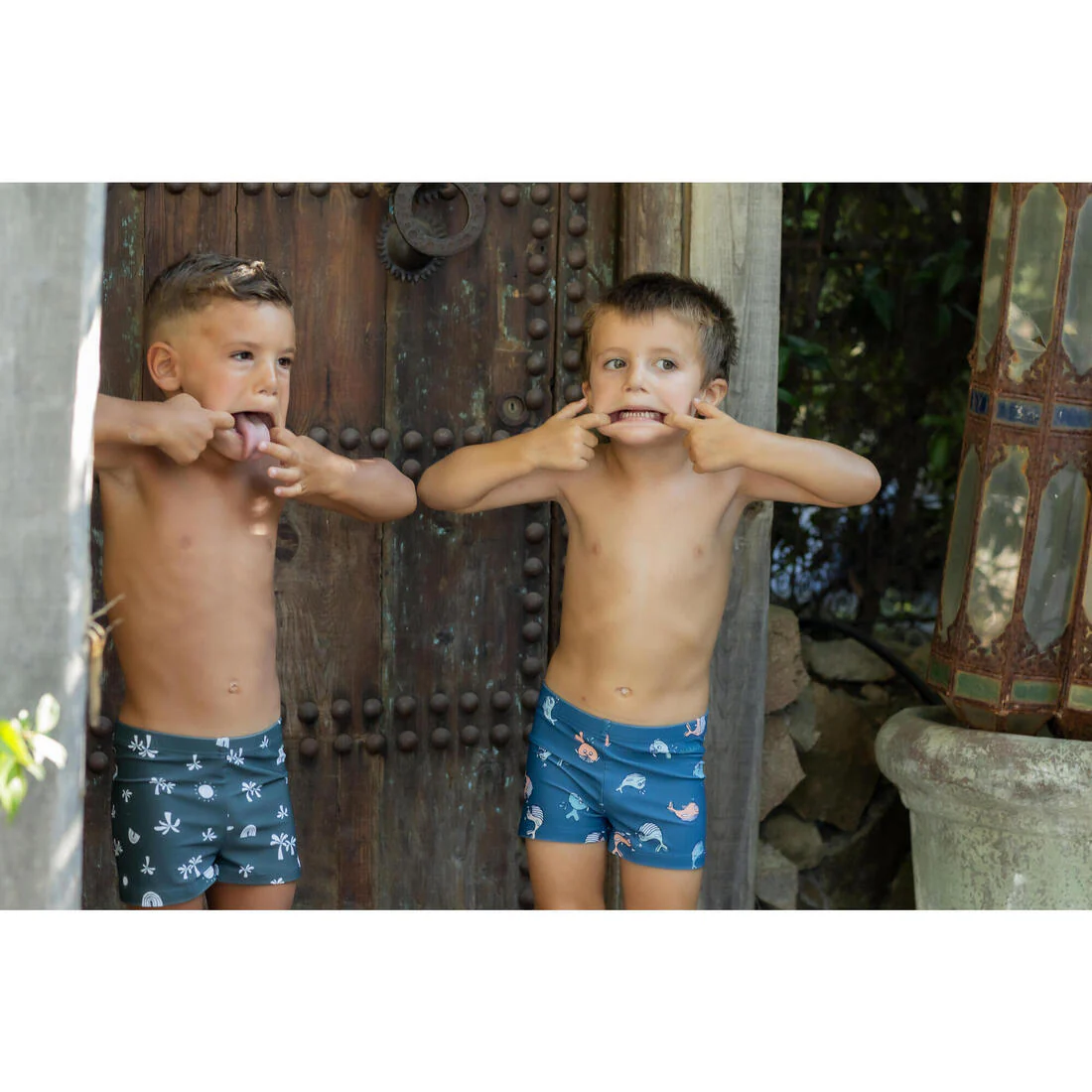 Boxer de bain bébé / enfant bleu imprimé crabes - Image 70