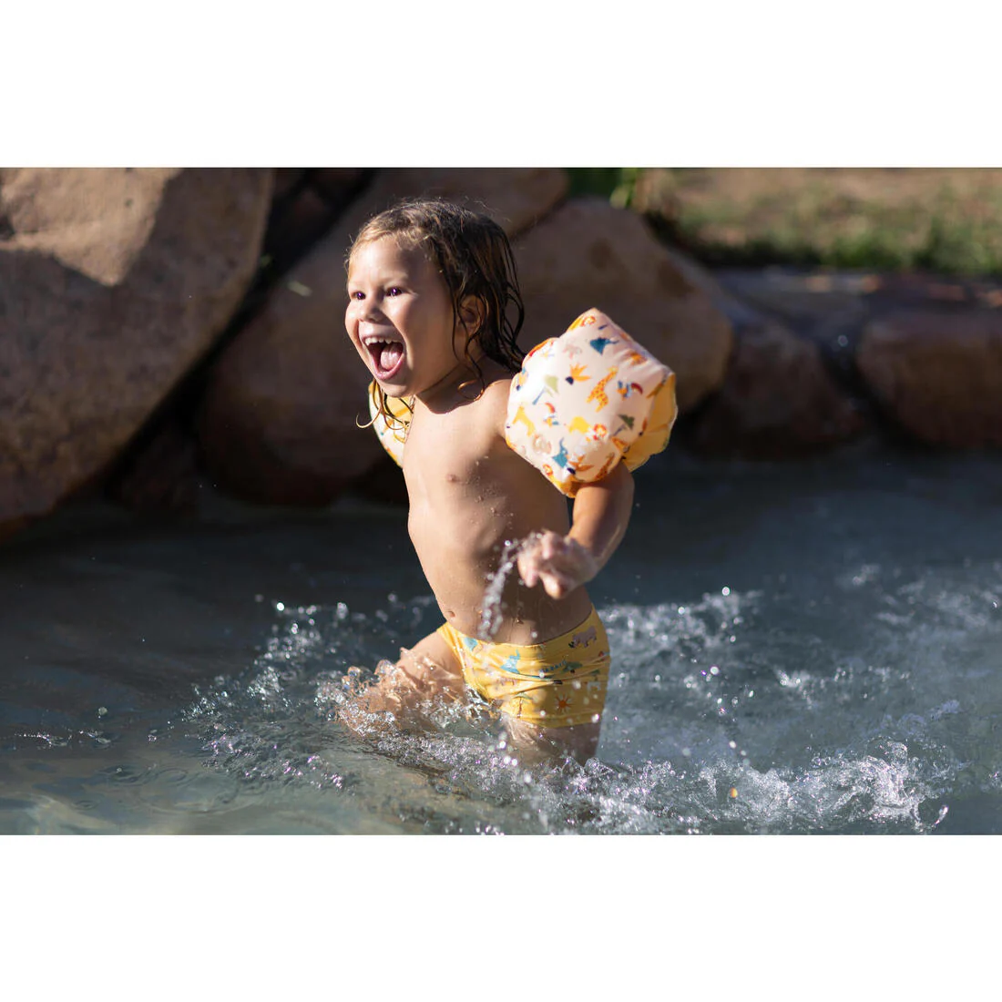 Boxer de bain bébé / enfant bleu imprimé crabes - Image 92