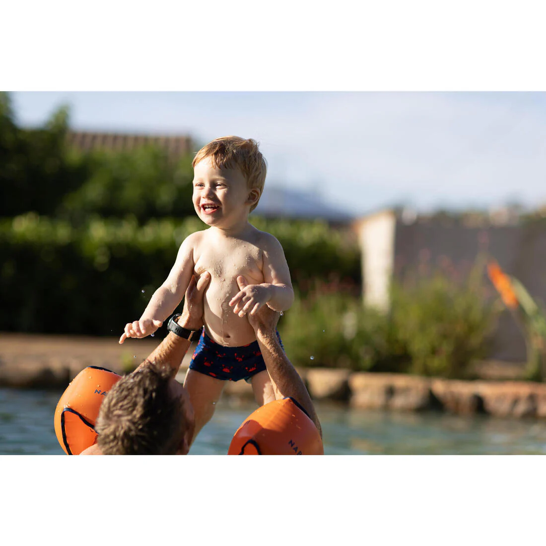 Boxer de bain bébé / enfant bleu imprimé crabes - Image 98
