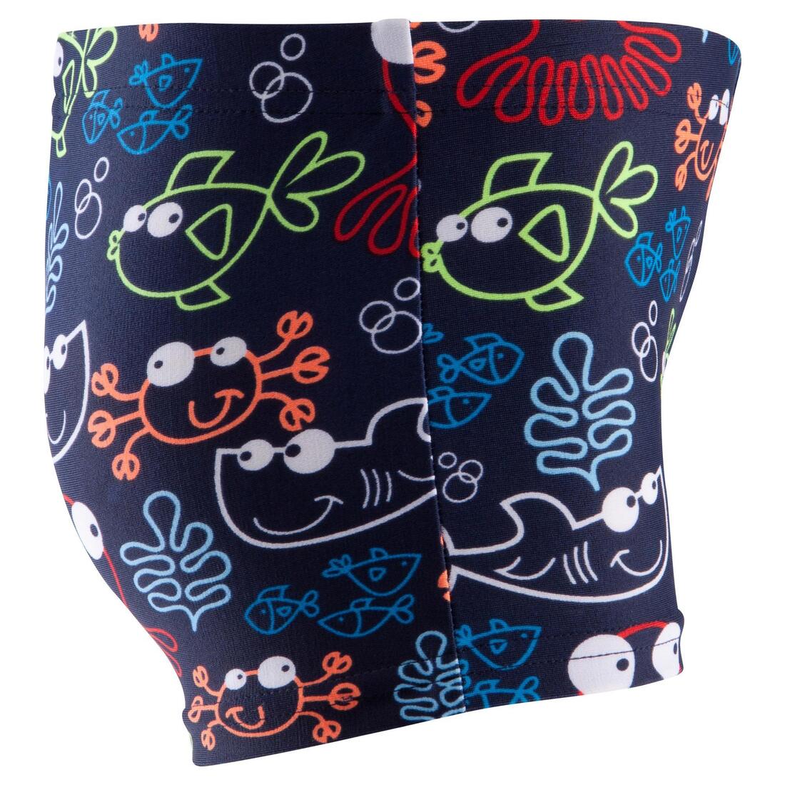 BOXER DE BAIN BEBE / ENFANT BLEU IMPRIME FISH - Image 7