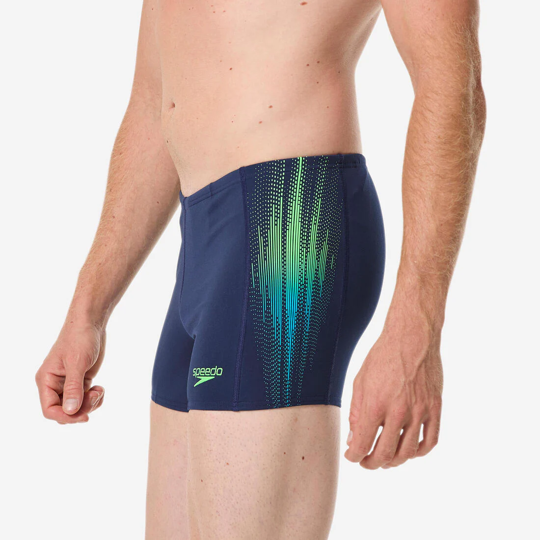 Boxer de bain natation homme, bleu marine vert - Image 4