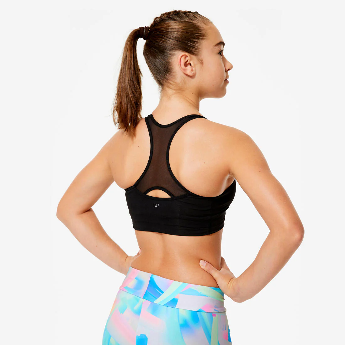 Brassiere gym noire fille 500 - Image 7
