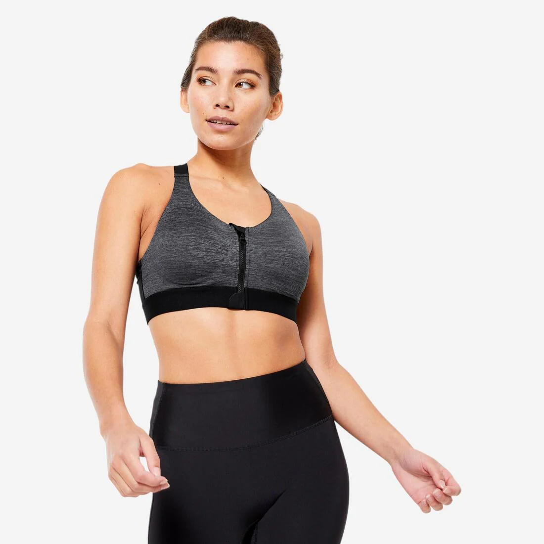Brassière zippée avec coques maintien fort Femme - Image 4