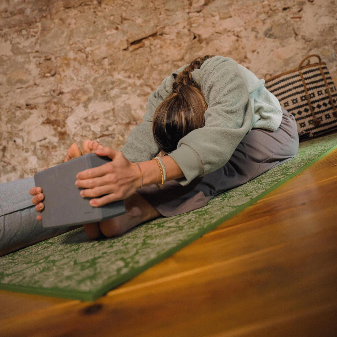 Brique de yoga en mousse, acajou - Image 4