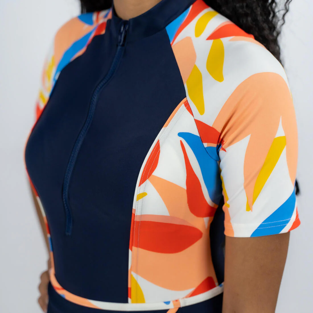 BURKINI RIME 100 MANCHES COURTES NAVY LEA MELON - Image 3