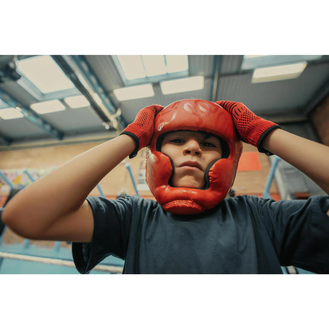 Casque de boxe intégral enfant -rouge - Image 8
