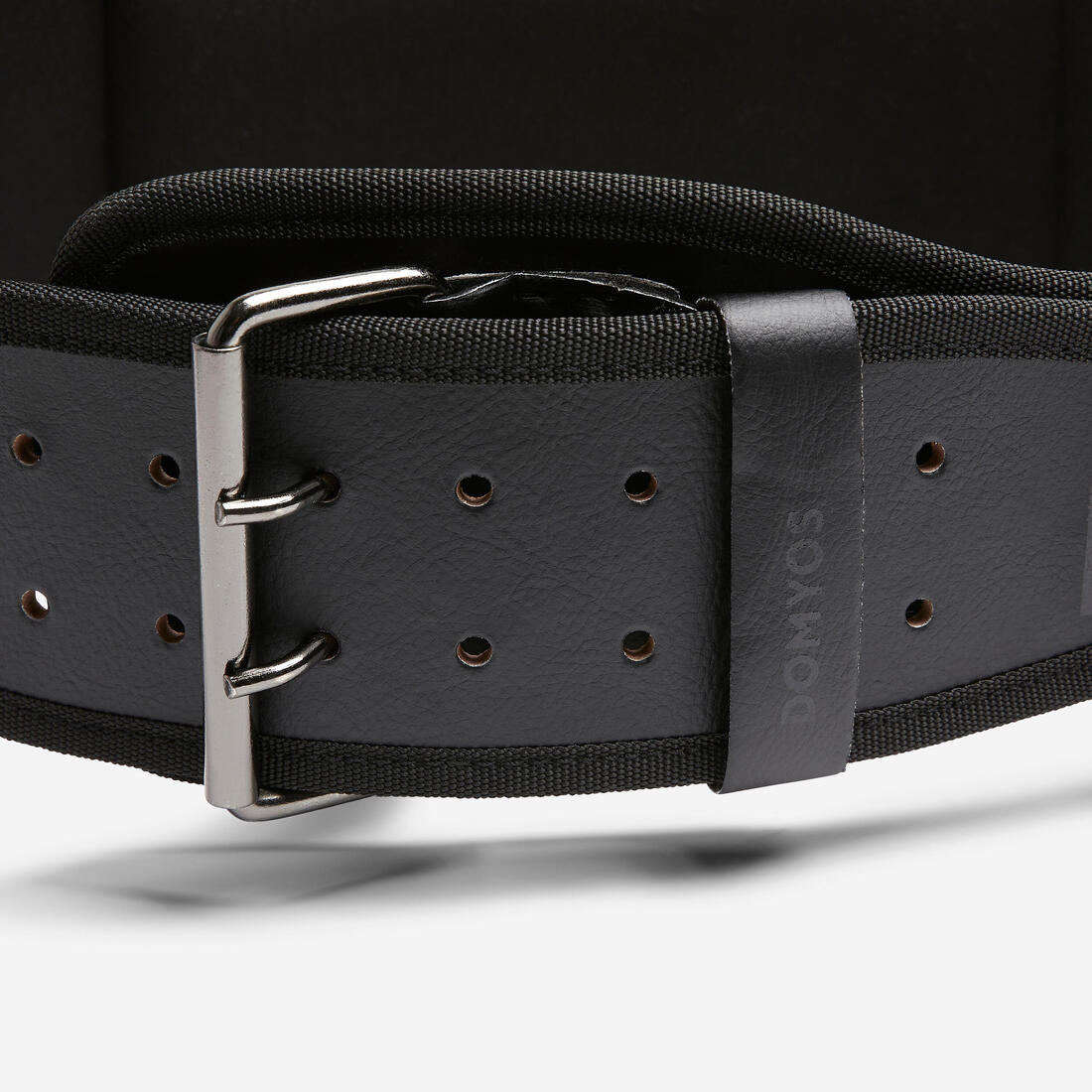 Ceinture lombaire de musculation en cuir résistante, noire - Image 5