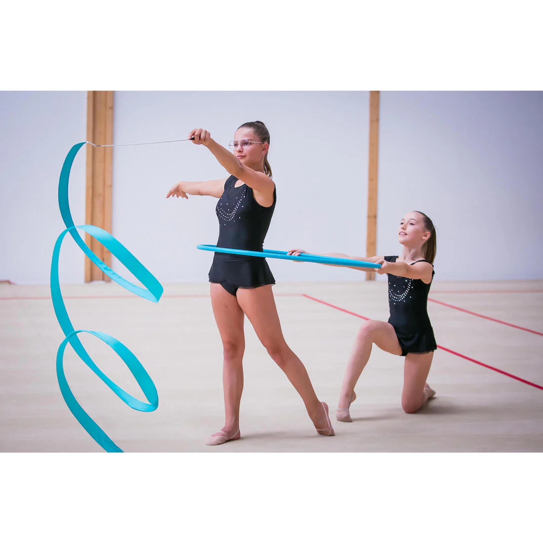 Cerceau de Gymnastique Rythmique de 85 cm Turquoise - Image 4