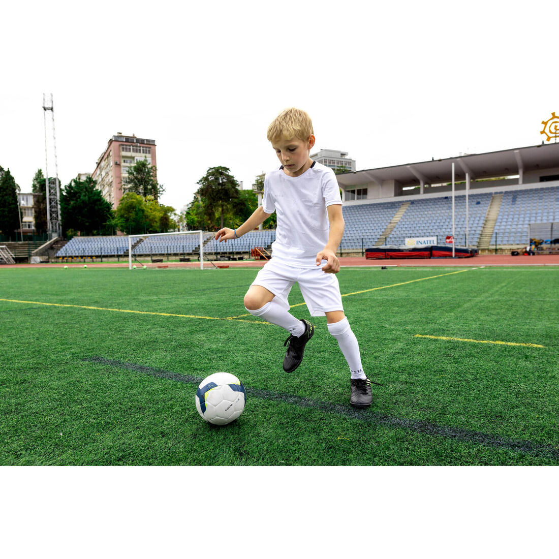 Chaussettes de football enfant ESSENTIELLE blanche - Image 16