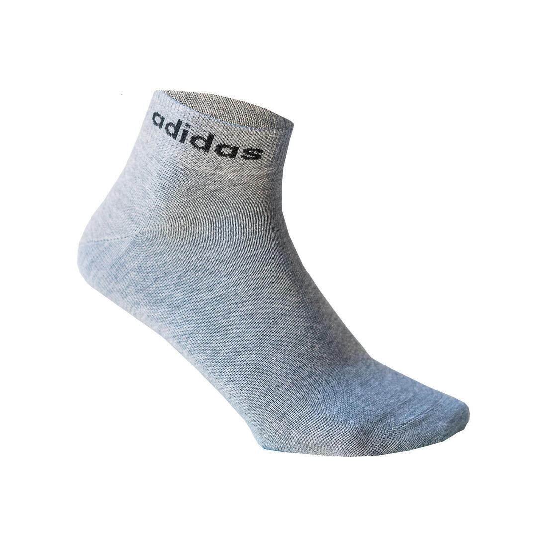 Chaussettes de sport adidas mi-hautes noir blanc gris lot de 3 - Image 2