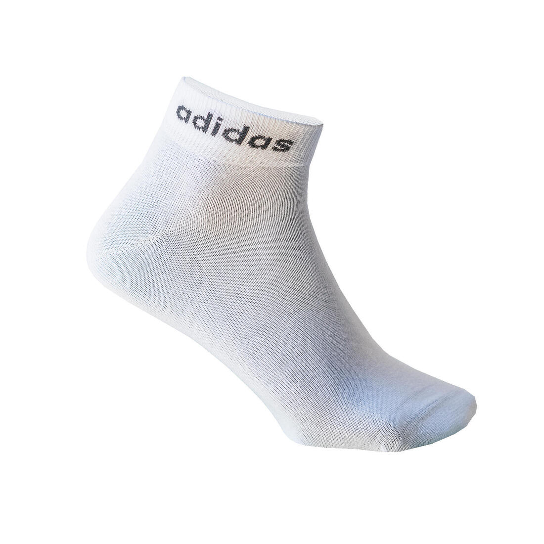 Chaussettes de sport adidas mi-hautes noir blanc gris lot de 3 - Image 4