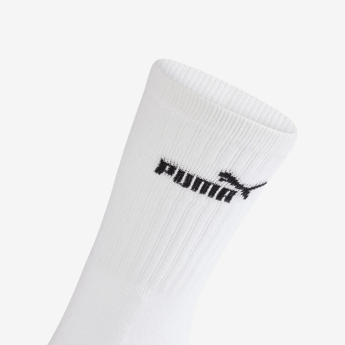 Chaussettes de sport hautes lot de 3 paires enfant, Puma JR high blanc gris noir - Image 3