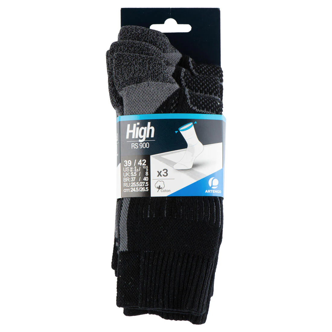 CHAUSSETTES DE SPORT HAUTES RS 900 LOT DE 3 - Image 11