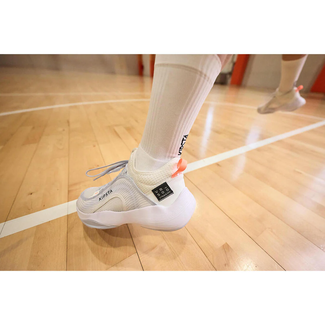Chaussettes de volley-ball VSK500 Mid blanches - Image 10