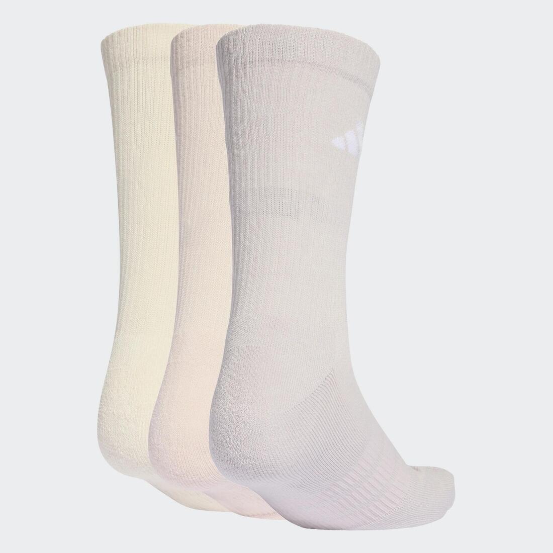 Chaussettes matelassées mi-mollet Adidas, rose, beige et, lot de 3 - Image 4