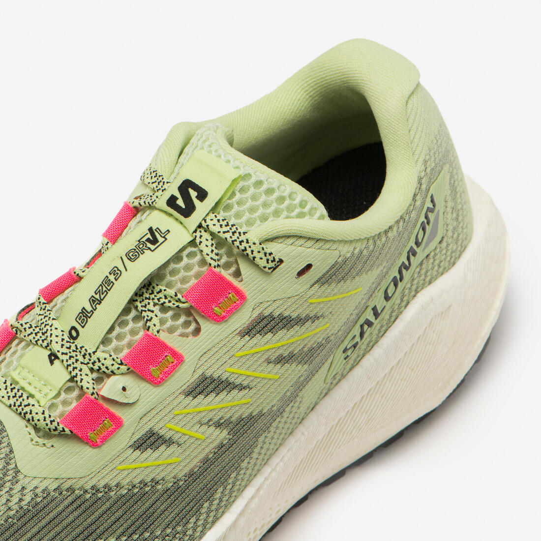 Chaussure de running route et chemin femme, Salomon Aero Blaze 3 GRVL vert - Image 10