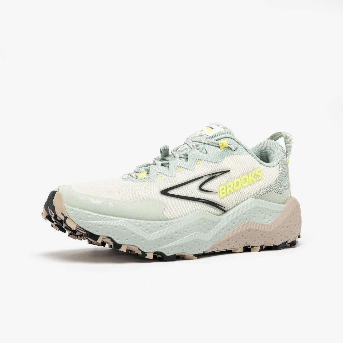 Chaussures de running trail femme, Brooks caldera 8, blanc et bleu - Image 3