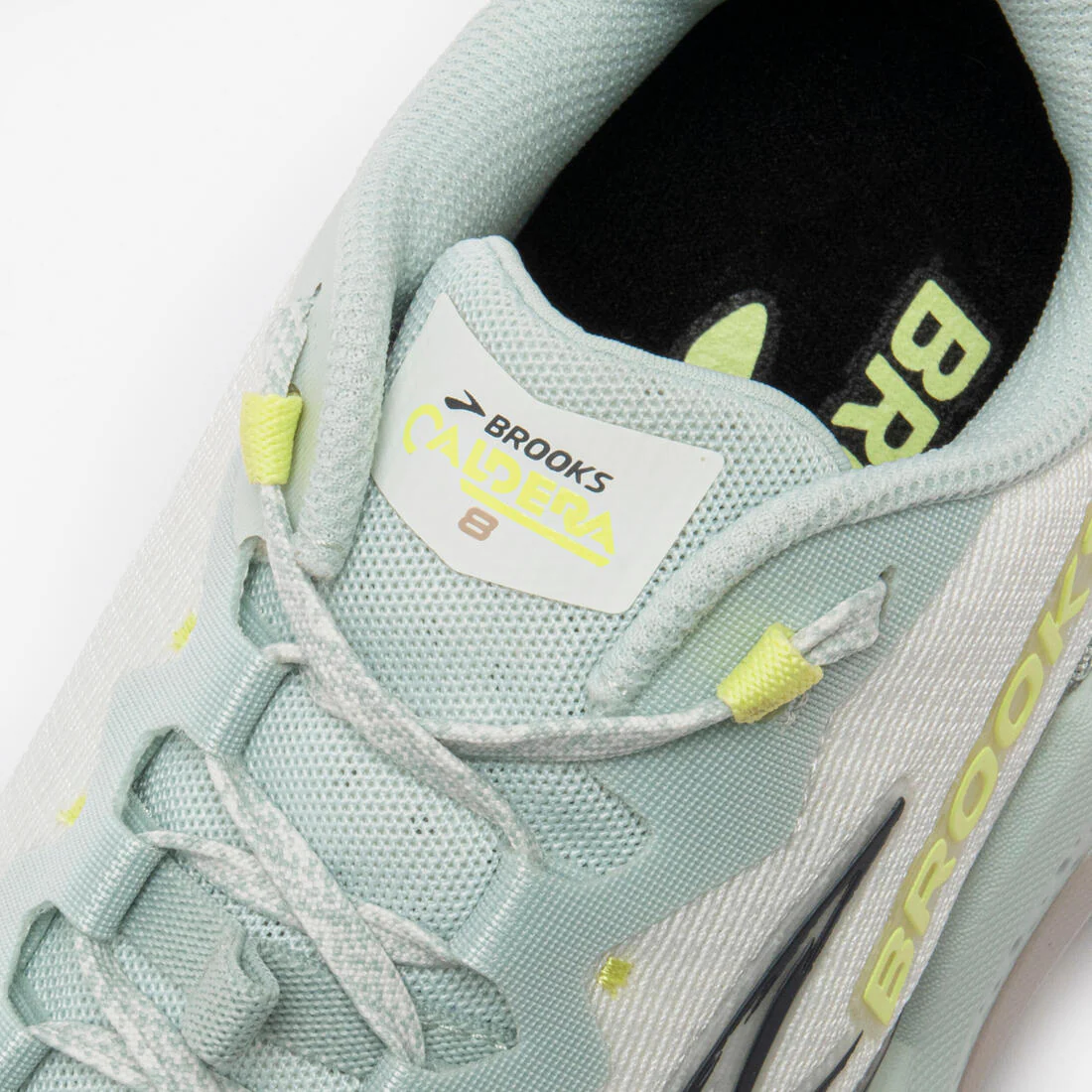 Chaussures de running trail femme, Brooks caldera 8, blanc et bleu - Image 5