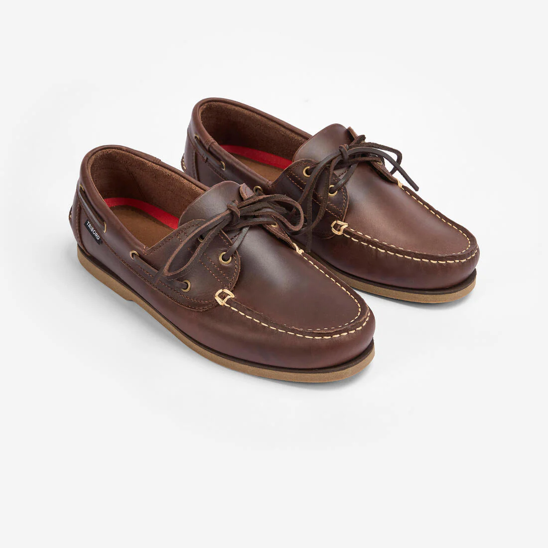 Chaussures bateau cuir Sailing 500 - Image 2