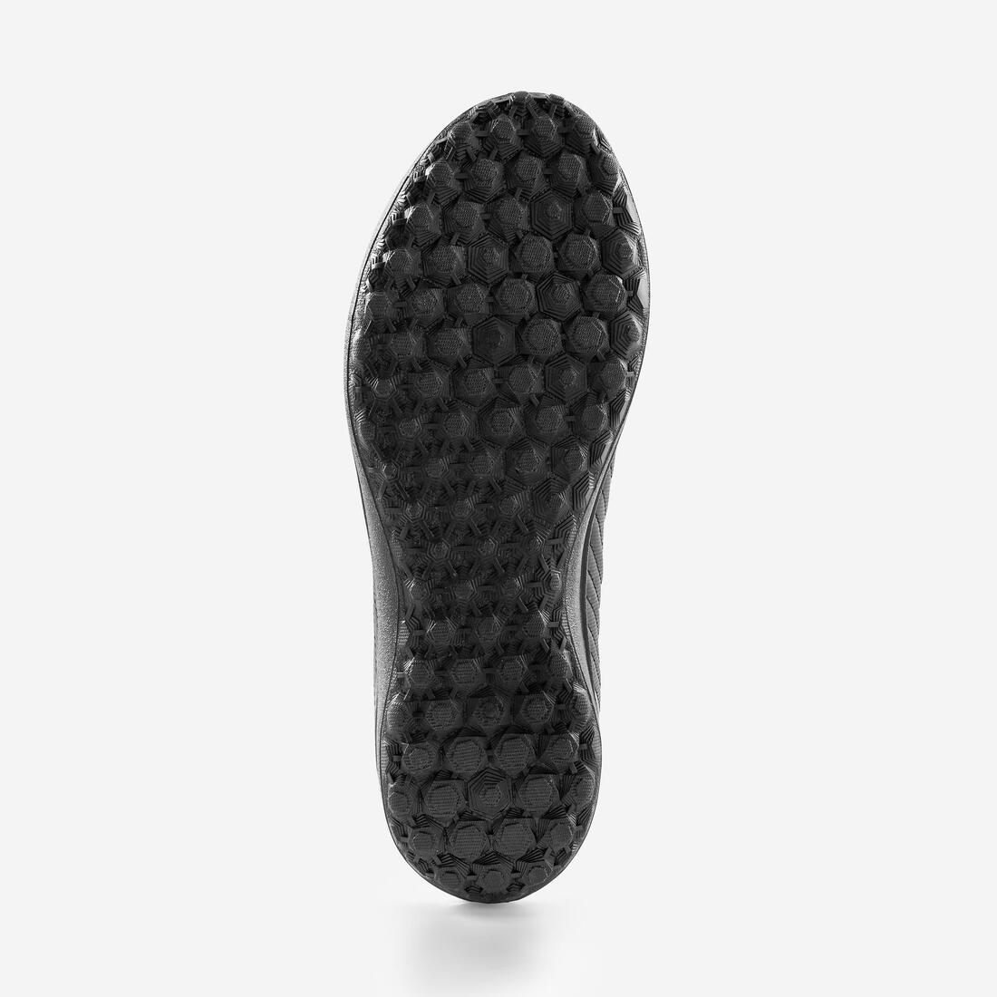 CHAUSSURES DE FOOTBALL ENFANT A LACETS 100 TURF TF NOIR ET JAUNE - Image 7